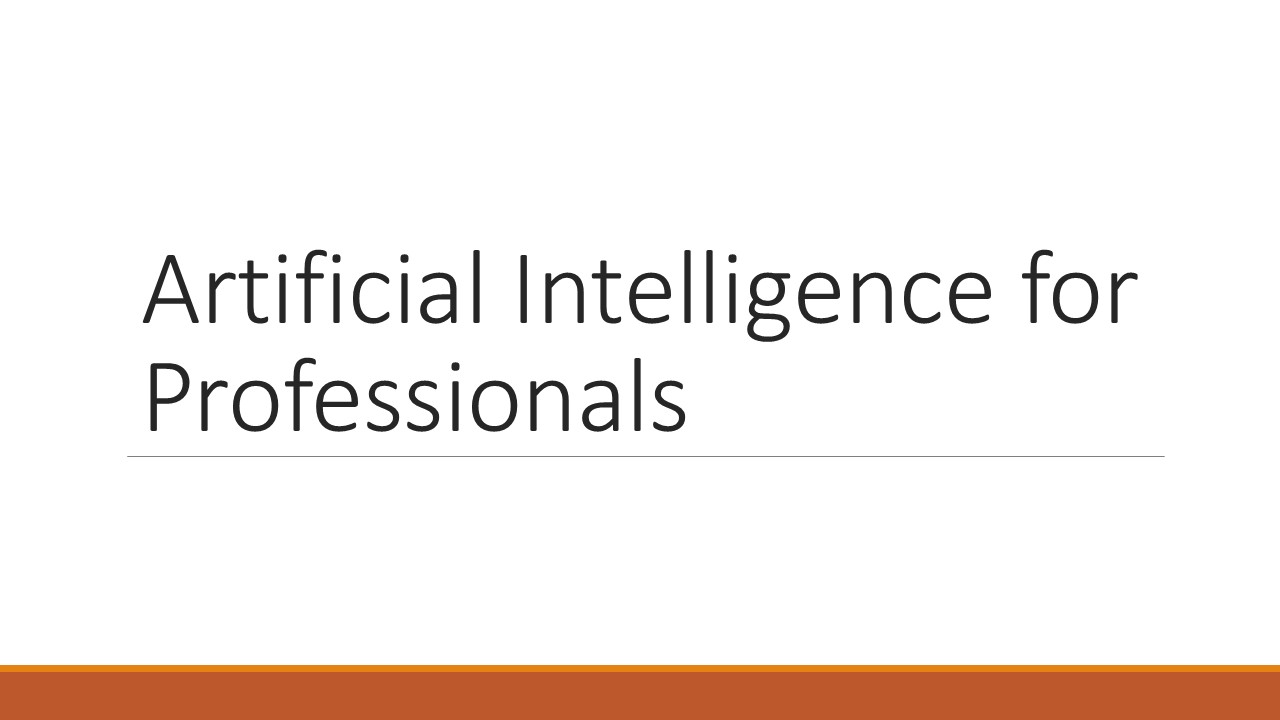 Artificial Intelligence for Professionals Banner