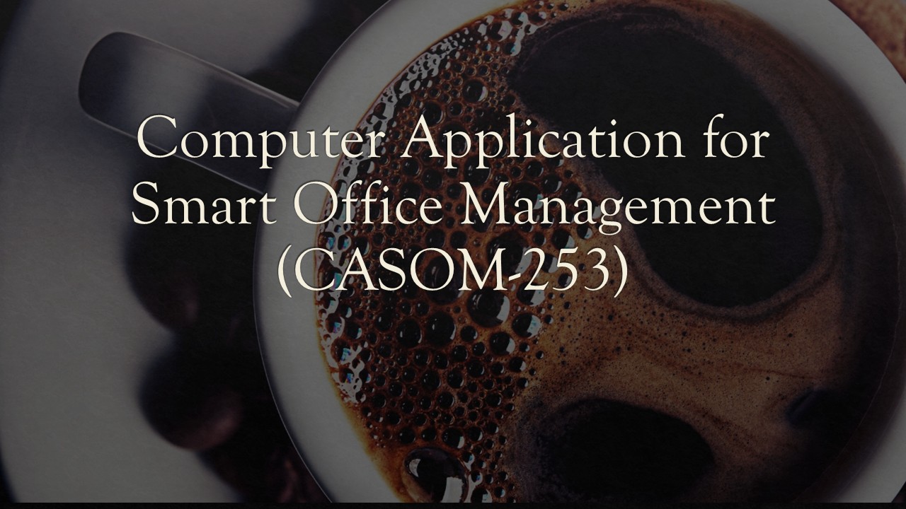 Computer Applications for Smart office Management Banner